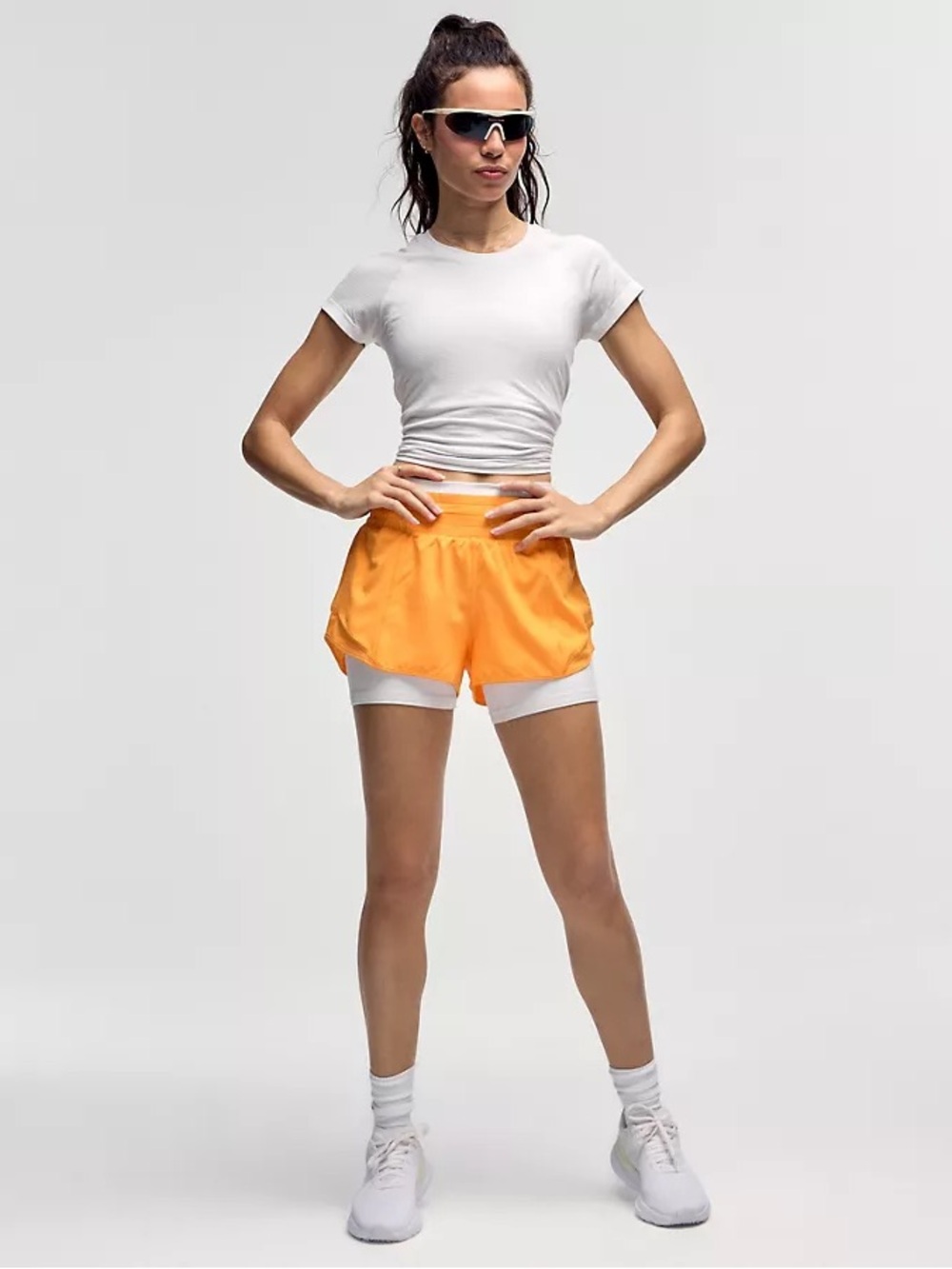 Swiftly tech short shirt race length 2.0 white/white